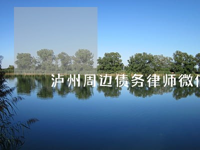泸州周边债务律师微信咨询 泸州周边债务律师微信咨询