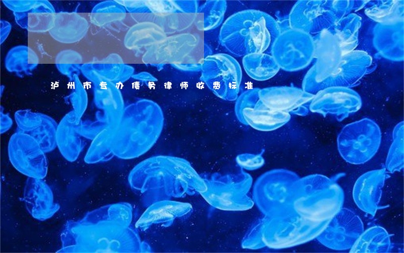 泸州市专办债务律师收费标准 泸州市专办债务律师收费标准