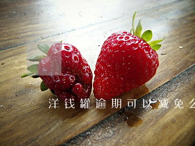 洋钱罐逾期可以减免么