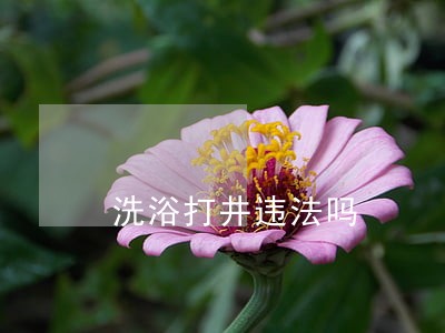 洗浴打井违法吗 洗浴打井违法吗