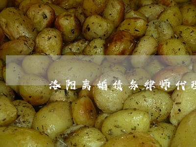 洛阳离婚债务律师代理费 洛阳离婚债务律师代理费
