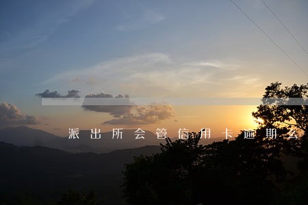 派出所会管信用卡逾期么