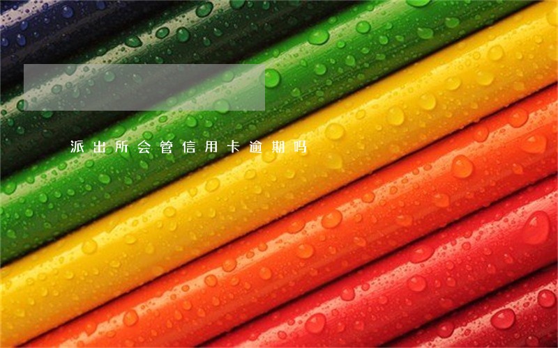 派出所会管信用卡逾期吗 派出所会管信用卡逾期吗
