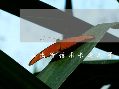 派出所信用卡逾期可以报警吗 派出所信用卡逾期可以报警吗