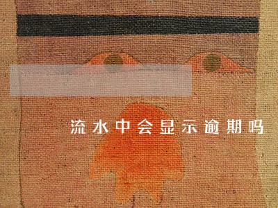 流水中会显示逾期吗 流水中会显示逾期吗