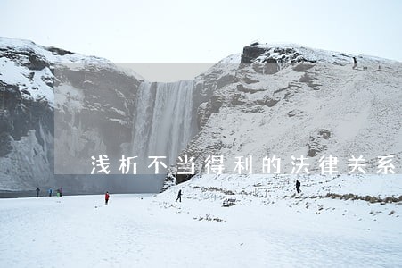 浅析不当得利的法律关系