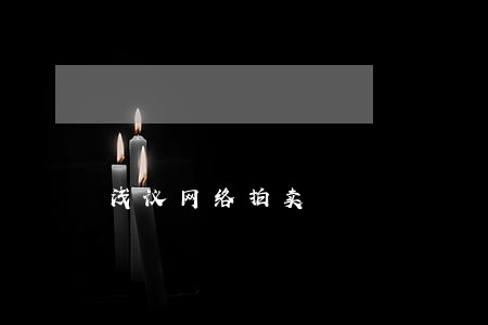 浅议网络拍卖
