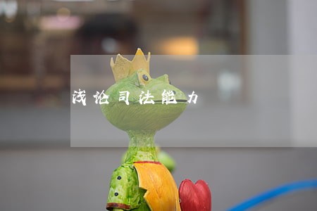 浅论司法能力