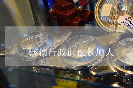 浅谈行政诉讼参加人 浅谈行政诉讼参加人