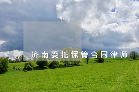 济南委托保管合同律师 济南委托保管合同律师