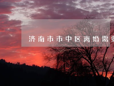 济南市市中区离婚需要什么 济南市市中区离婚需要什么
