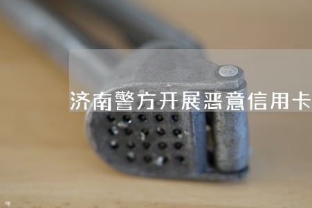 济南警方开展恶意信用卡逾期 济南警方开展恶意信用卡逾期