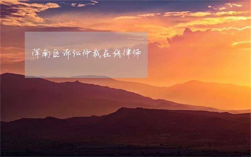 浑南区诉讼仲裁在线律师 浑南区诉讼仲裁在线律师