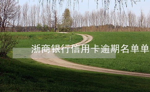 浙商银行信用卡逾期名单单宝军