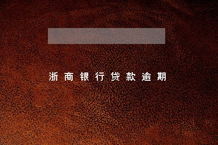 浙商银行贷款逾期 浙商银行贷款逾期
