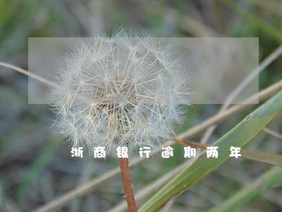 浙商银行逾期两年 浙商银行逾期两年