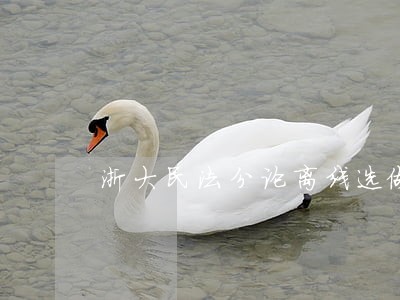 浙大民法分论离线选做 浙大民法分论离线选做