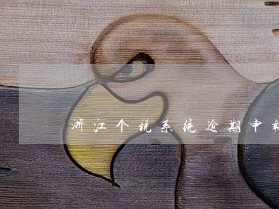 浙江个税系统逾期申报 浙江个税系统逾期申报