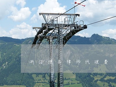 浙江债务律师代理费 浙江债务律师代理费