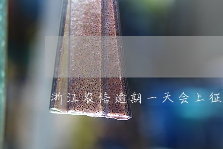 浙江农信逾期一天会上征信吗