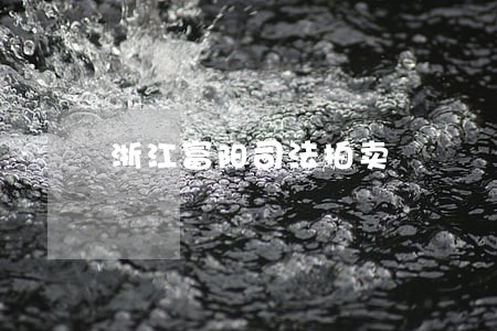浙江富阳司法拍卖