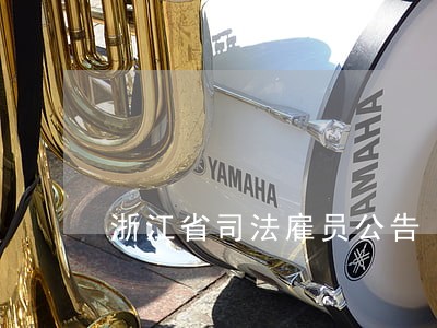 浙江省司法雇员公告 浙江省司法雇员公告