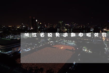 浙江省税务逾期申报处罚规定 浙江省税务逾期申报处罚规定