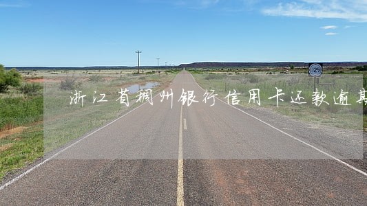 浙江省稠州银行信用卡还款逾期了