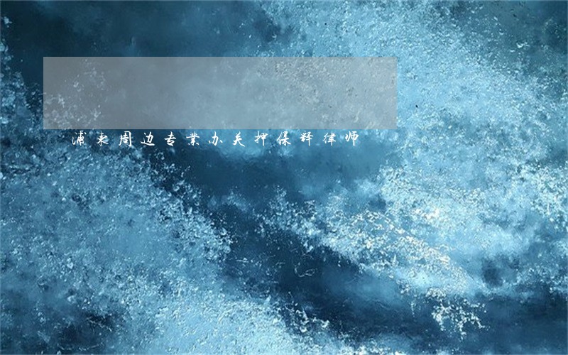 浦东周边专业办关押保释律师