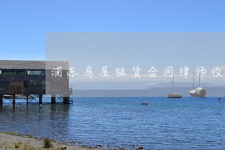 浦东房屋租赁合同律师收费标准 浦东房屋租赁合同律师收费标准