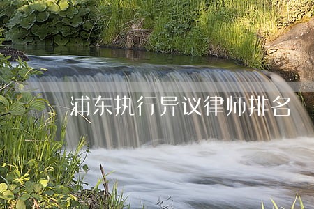 浦东执行异议律师排名 浦东执行异议律师排名