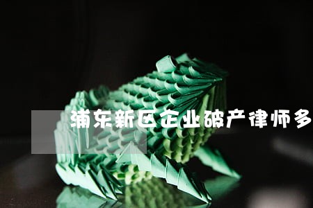 浦东新区企业破产律师多少钱