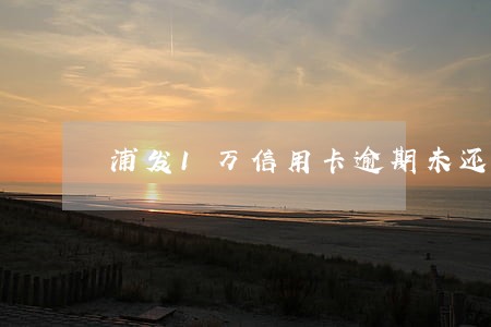 浦发1万信用卡逾期未还 浦发1万信用卡逾期未还