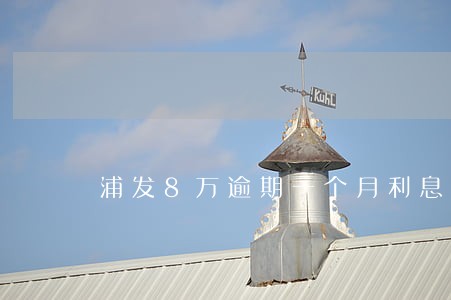 浦发8万逾期一个月利息3千 浦发8万逾期一个月利息3千