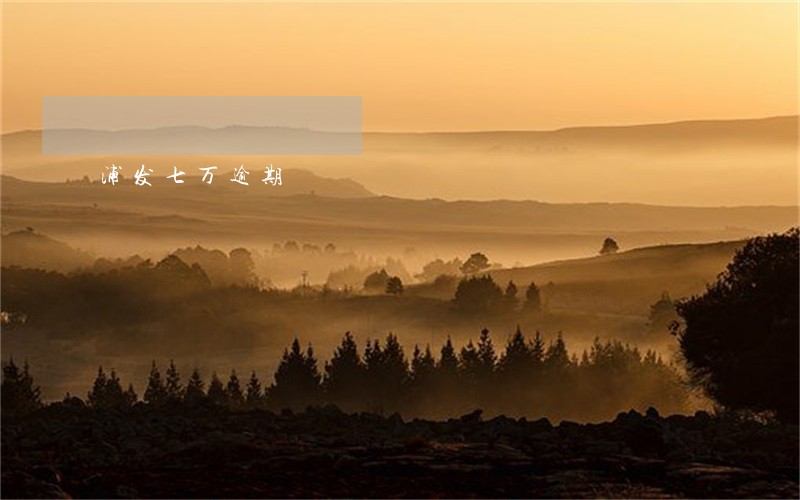 浦发七万逾期 浦发七万逾期
