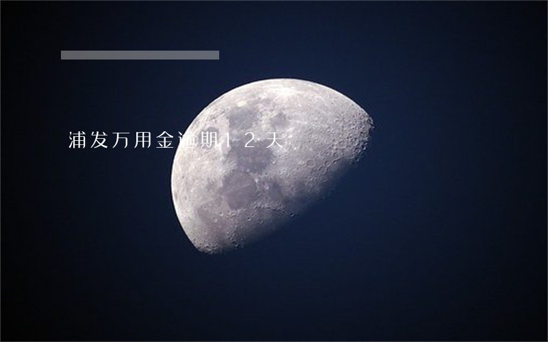 浦发万用金逾期12天 浦发万用金逾期12天