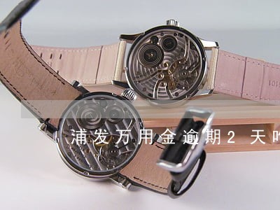 浦发万用金逾期2天咋办 浦发万用金逾期2天咋办