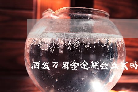 浦发万用金逾期会立案吗 浦发万用金逾期会立案吗