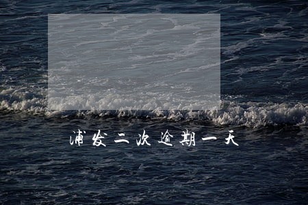 浦发二次逾期一天 浦发二次逾期一天