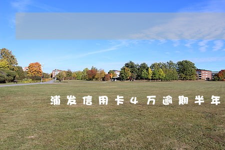 浦发信用卡4万逾期半年多