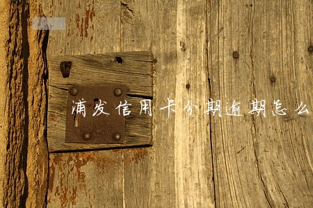 浦发信用卡分期逾期怎么办 浦发信用卡分期逾期怎么办