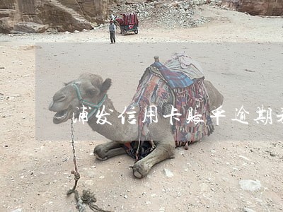 浦发信用卡账单逾期未还手续费