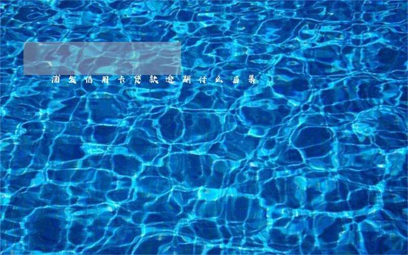 浦发信用卡贷款逾期什么后果