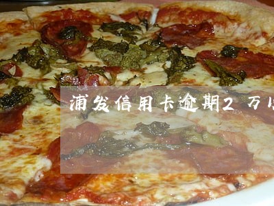 浦发信用卡逾期2万以下