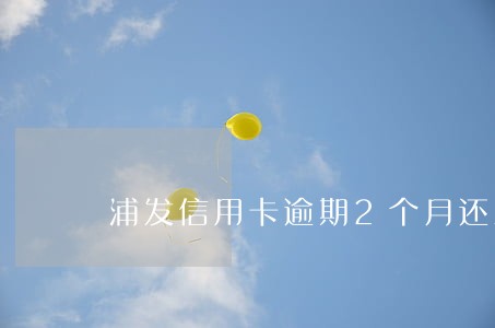 浦发信用卡逾期2个月还上后