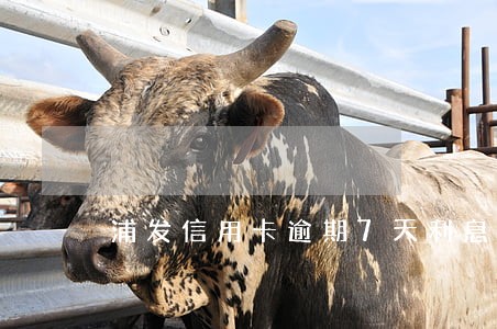 浦发信用卡逾期7天利息翻倍 浦发信用卡逾期7天利息翻倍