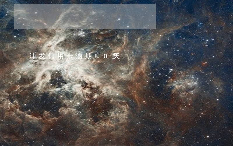 浦发信用卡逾期80天