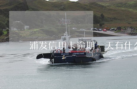 浦发信用卡逾期一天有什么影响吗