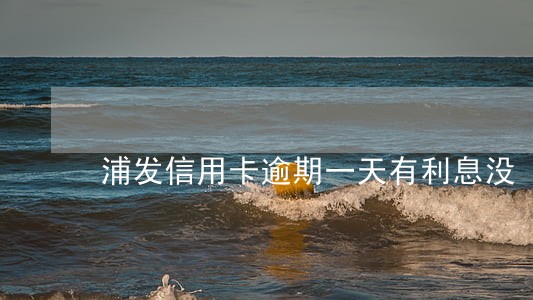 浦发信用卡逾期一天有利息没 浦发信用卡逾期一天有利息没