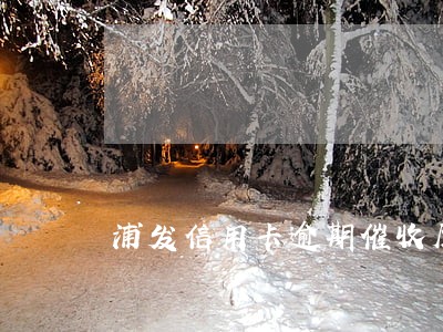 浦发信用卡逾期催收厉害吗 浦发信用卡逾期催收厉害吗